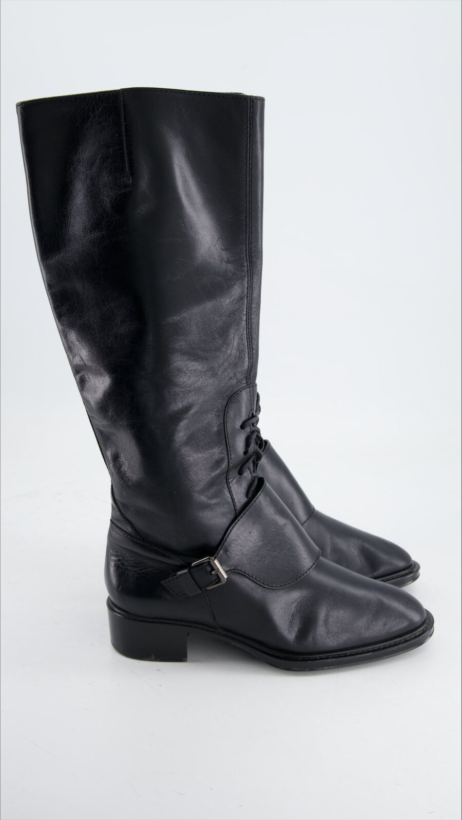 Tod's Boots Leather Black Eu 36.5