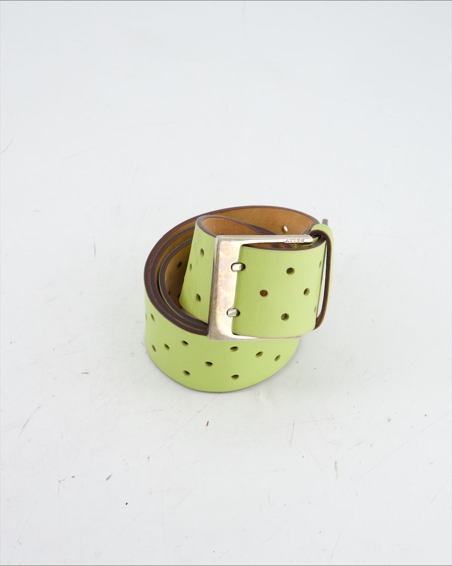 Bally Belt Leather Green