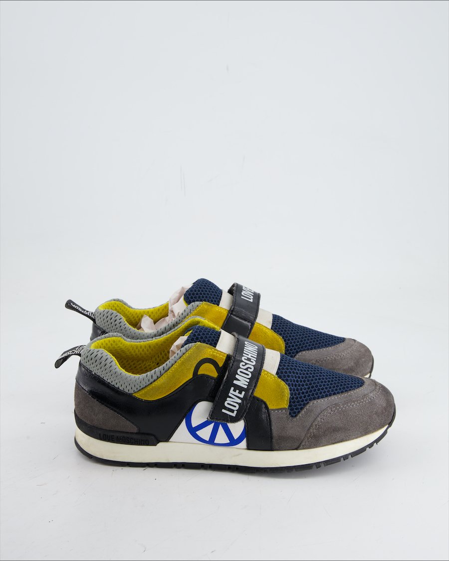 Love Moschino Trainers Suede Grey Eu 37