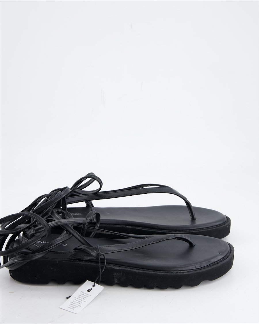 Even & Odd Sandals Leather Black Eu 42