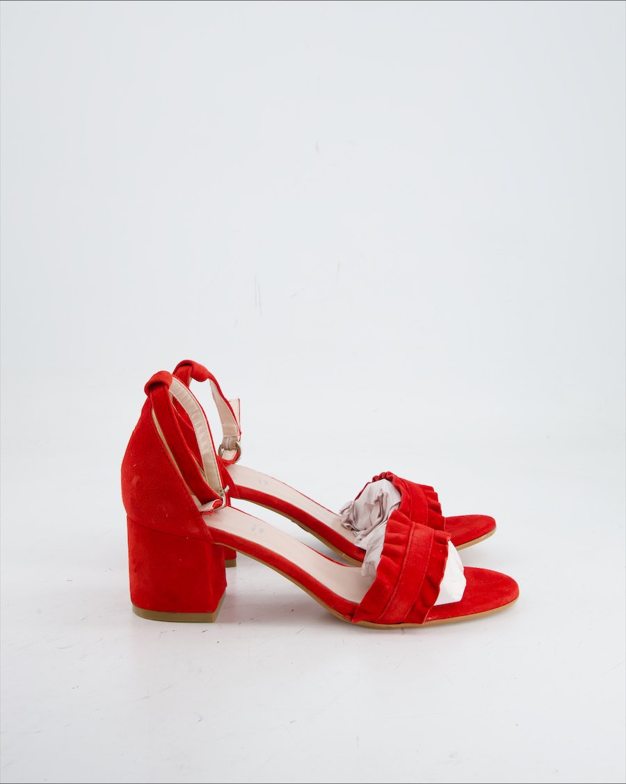 Bata Heels Suede Red Eu 38