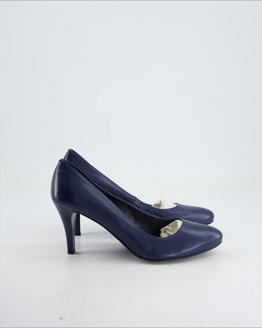 Roberto Santi Heels Leather Blue Eu 39
