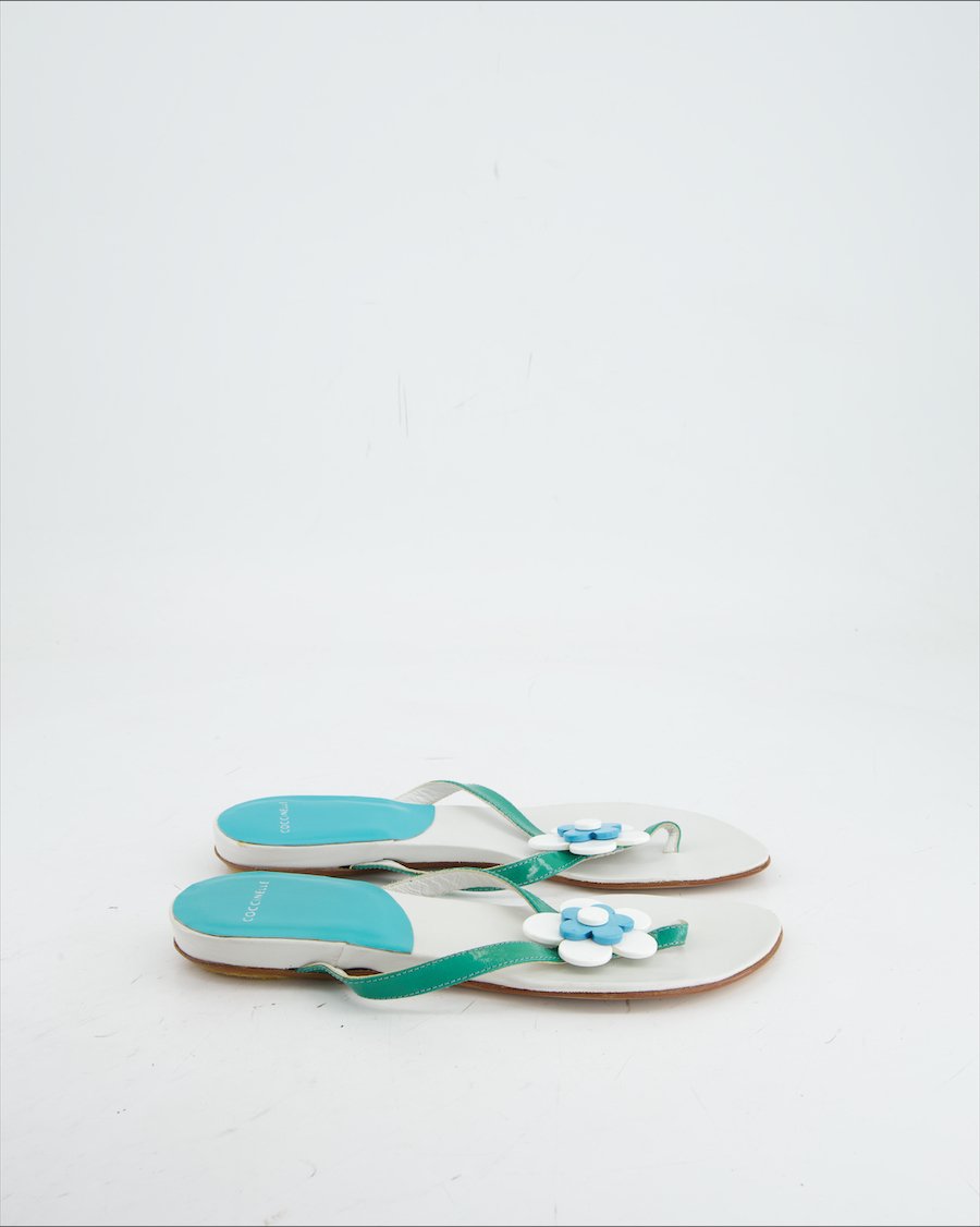 Coccinelle Sandals Leather White Eu 37