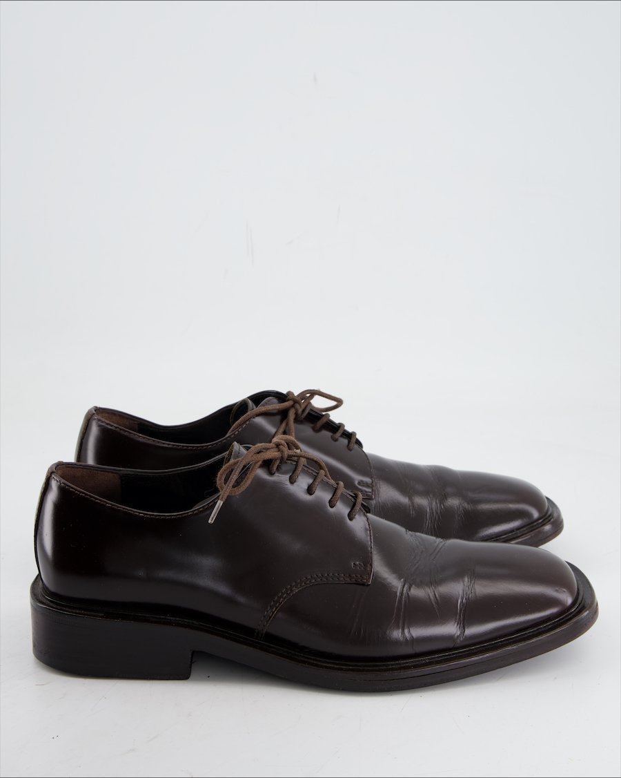 Gucci Flats Leather Brown Eu 42.5