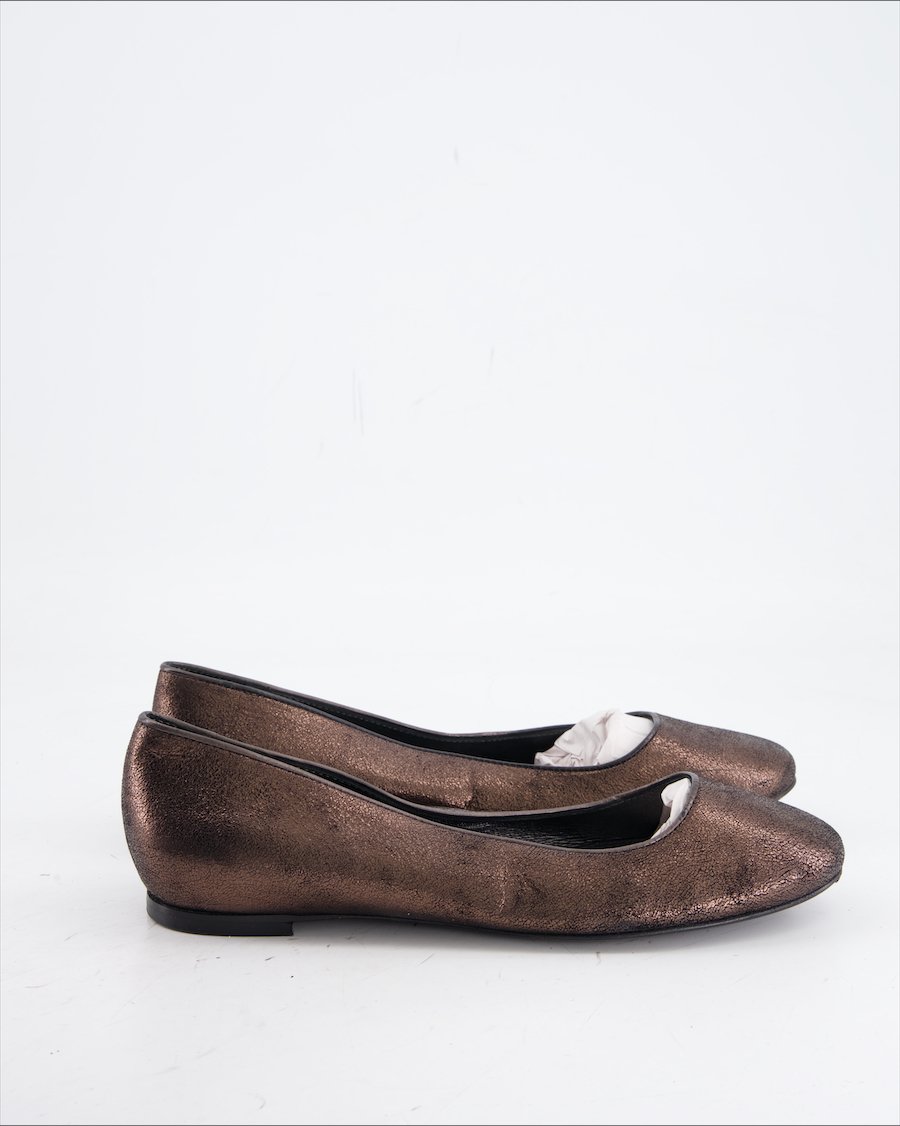 Navyboot Ballet Flats Leather Bronze Eu 39