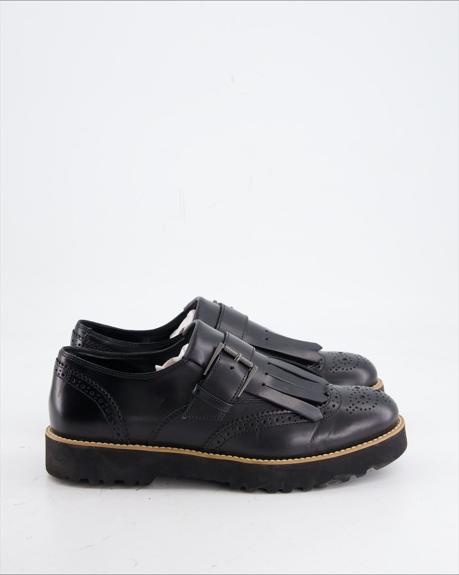Hogan Flats Leather Black Eu 36