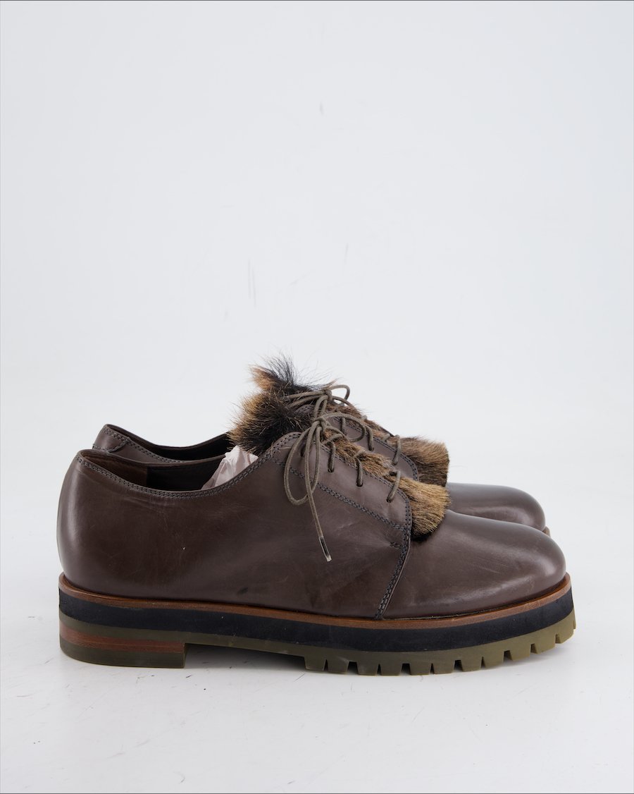 AGL Flats Leather Brown Eu 38.5
