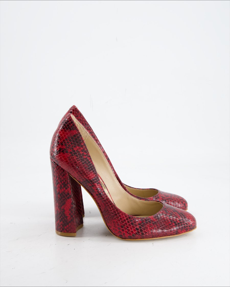 Buffalo Heels Leather Red Eu 38