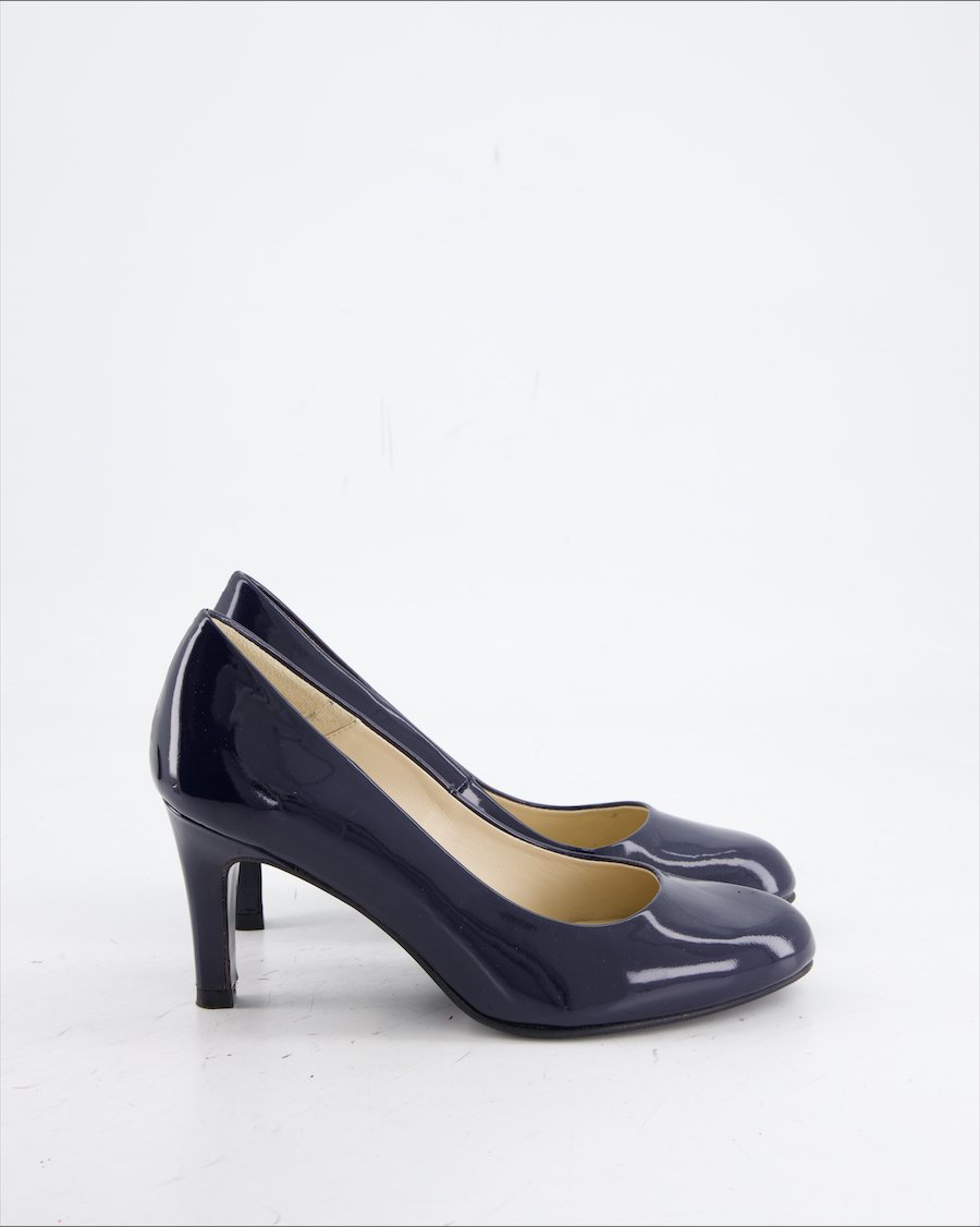 Navyboot Heels Leather Blue Eu 35