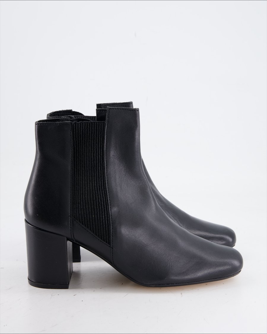 Zara Ankle Boots Leather Black Eu 39