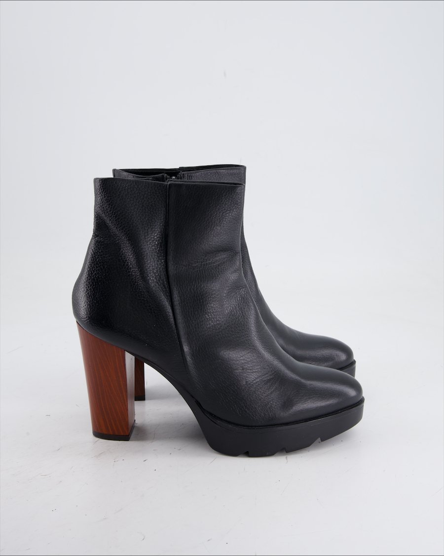 Unbranded Ankle Boots Leather Black Eu 39