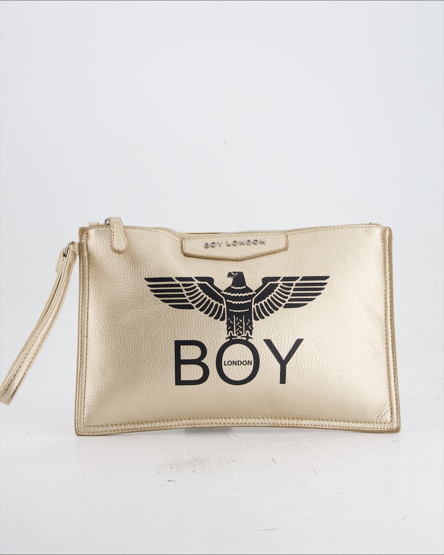 Boy London Clutch Bag Polyurethane Gold