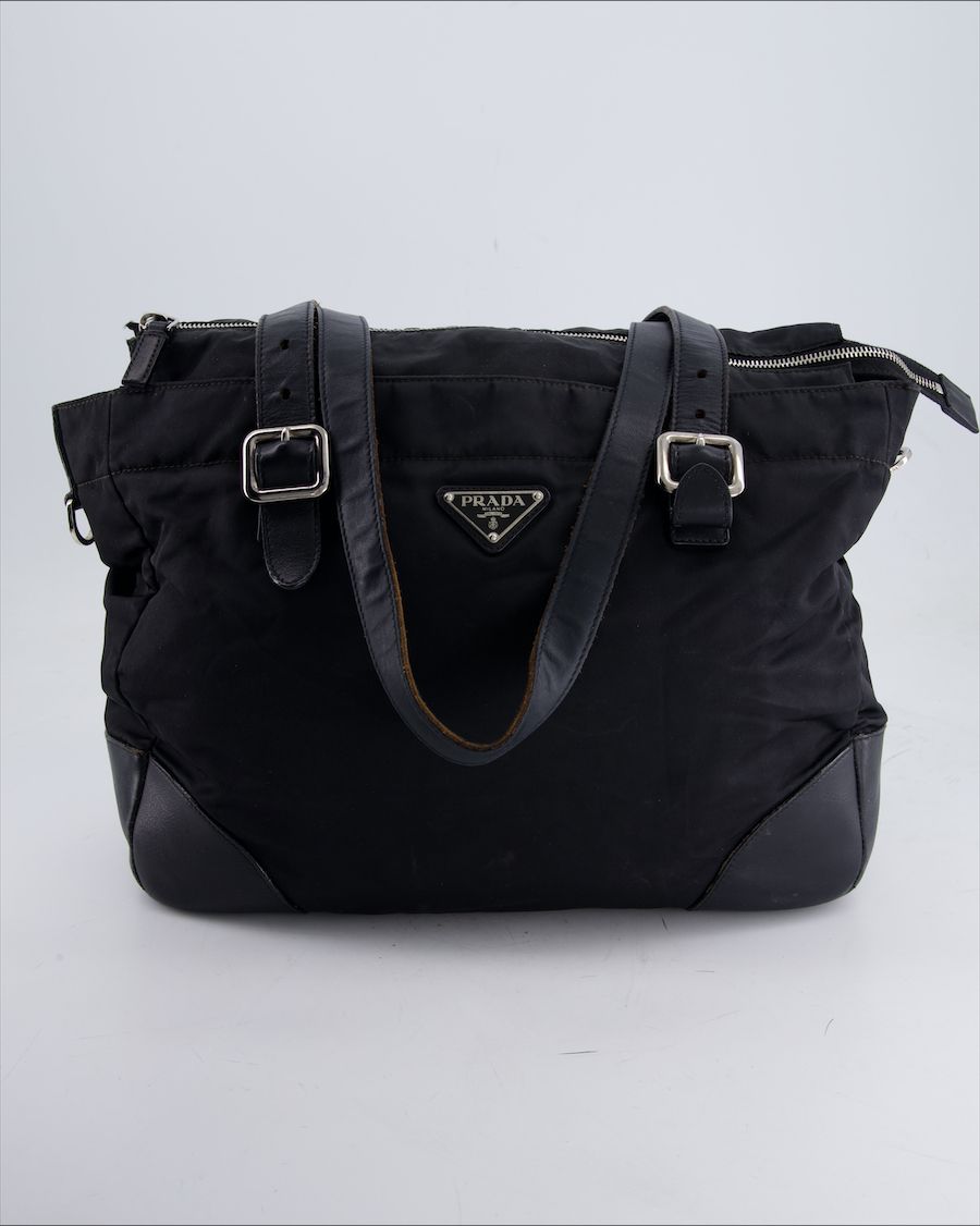 Prada Shoulder Bag Cloth Black