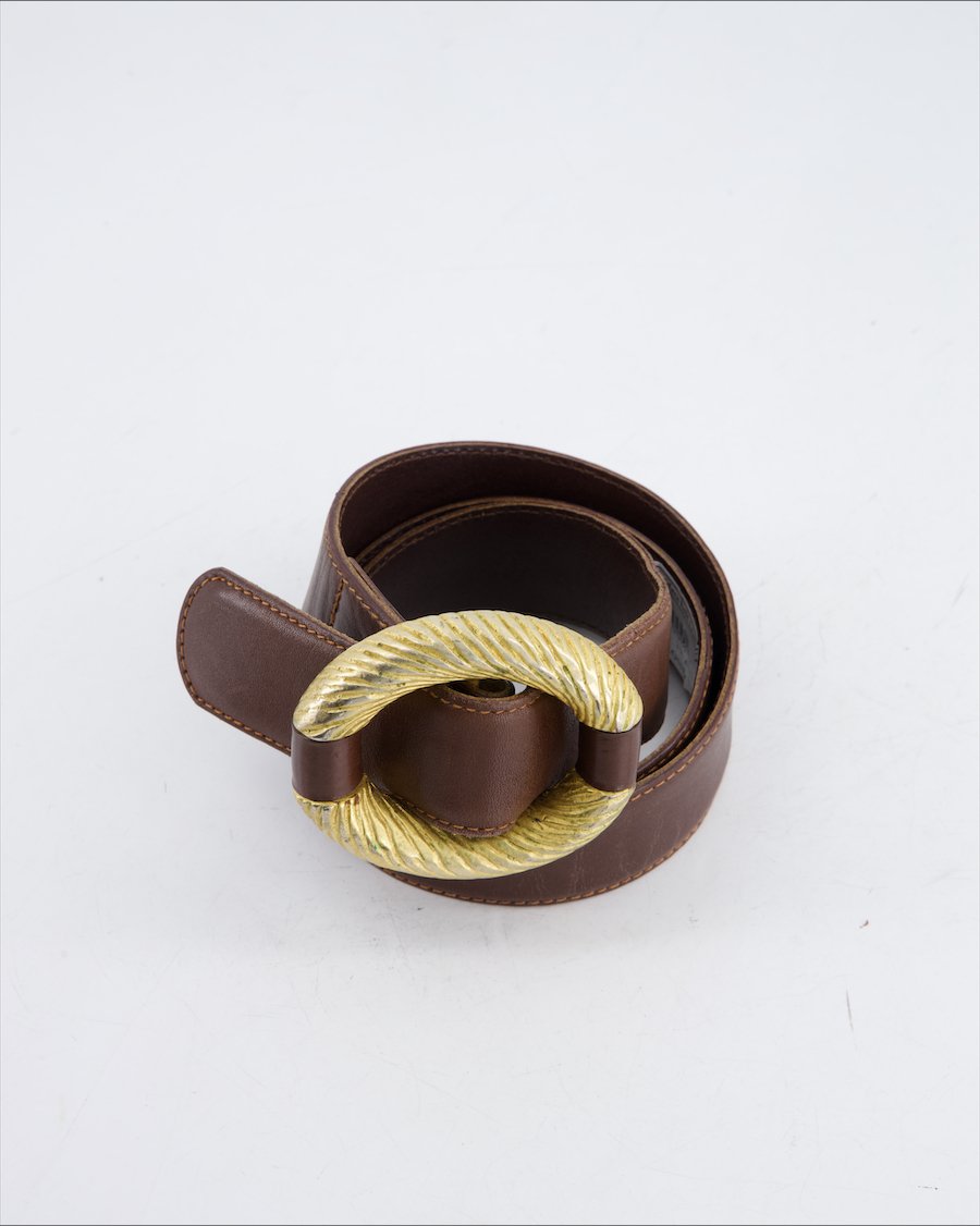 Max Mara belt Leather Brown
