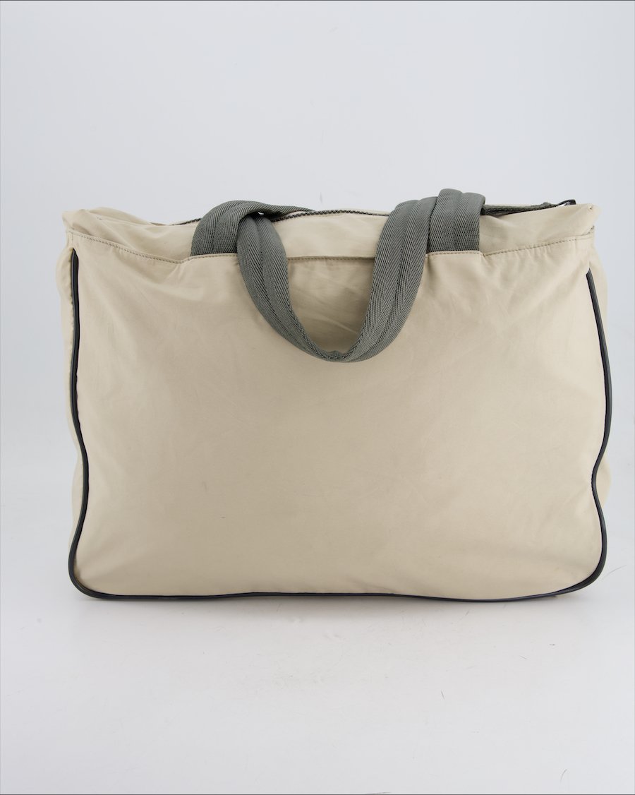 Prada Shoulder Bag Cloth Beige