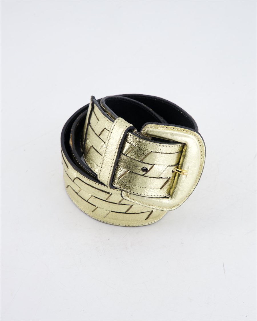 Max Mara Belt Leather Gold