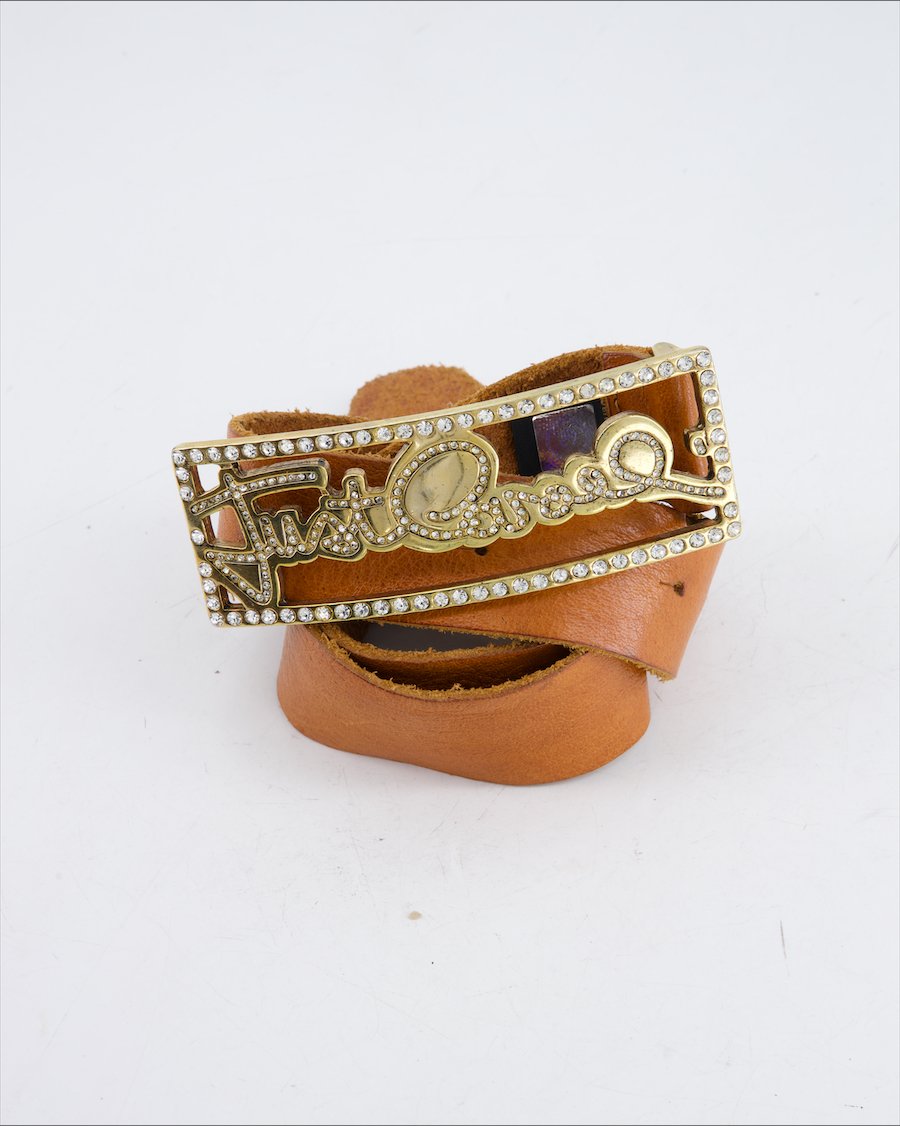 Just Cavalli Belt Leather Camel