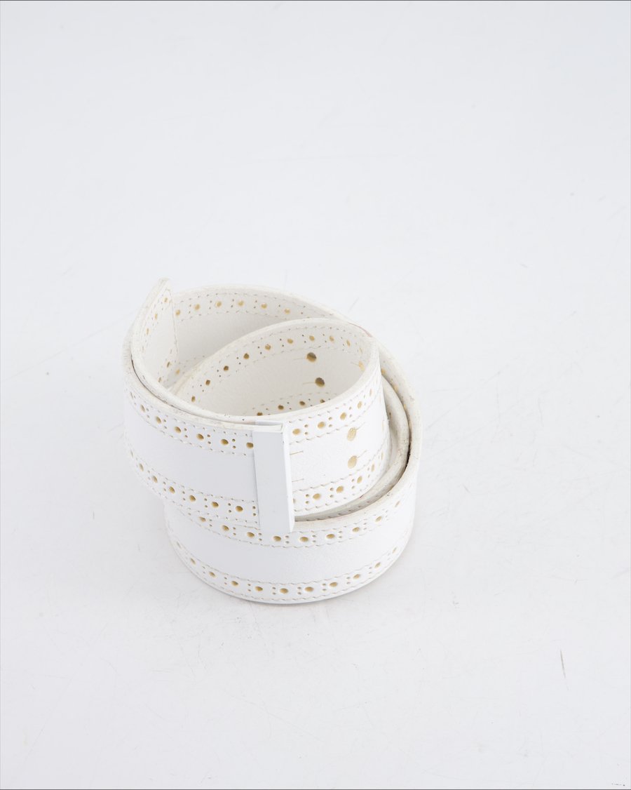 Max Mara Belt Leather White