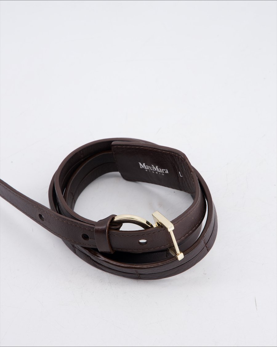 MaxMara Belt Leather Brown