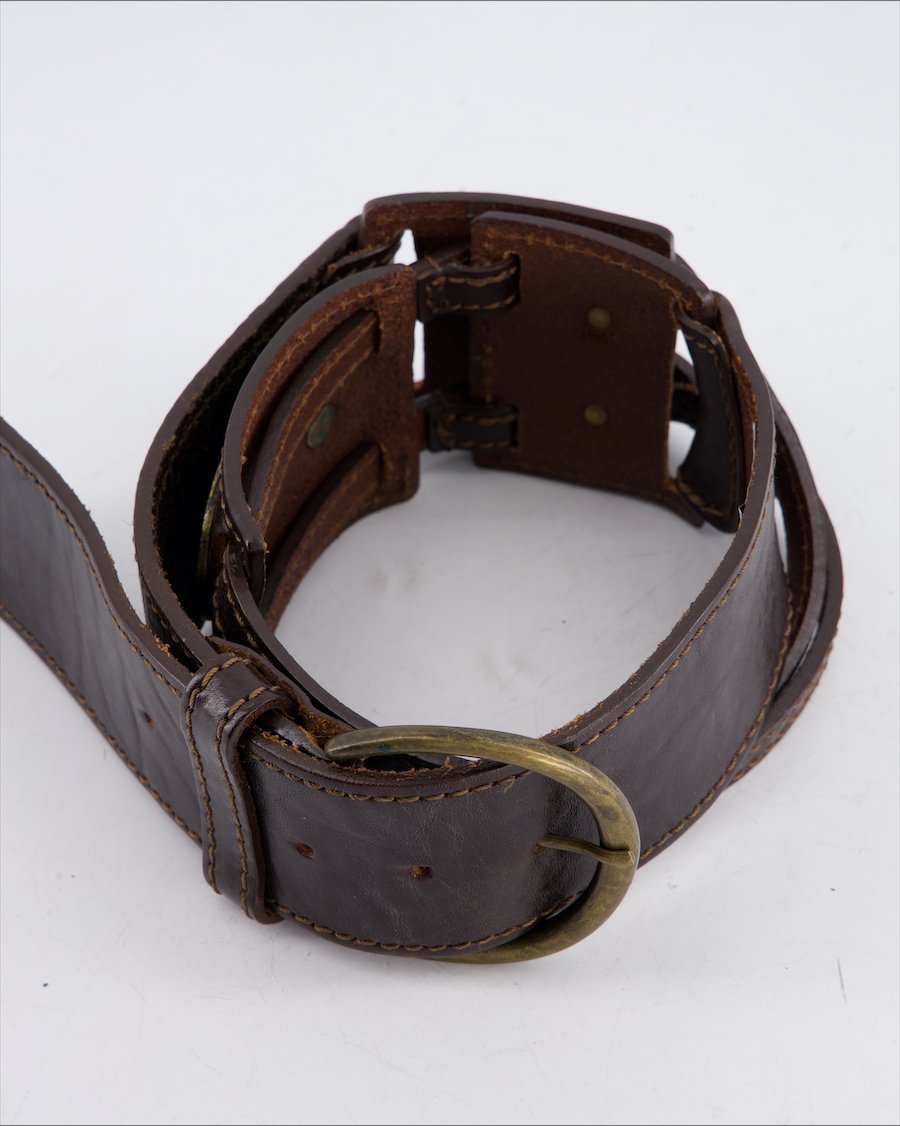 Gianfranco Ferre Belt Leather Brown