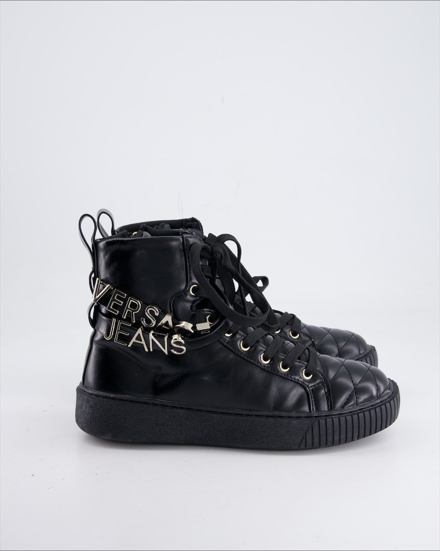 Versace Jeans Trainers Leather Black Eu 38