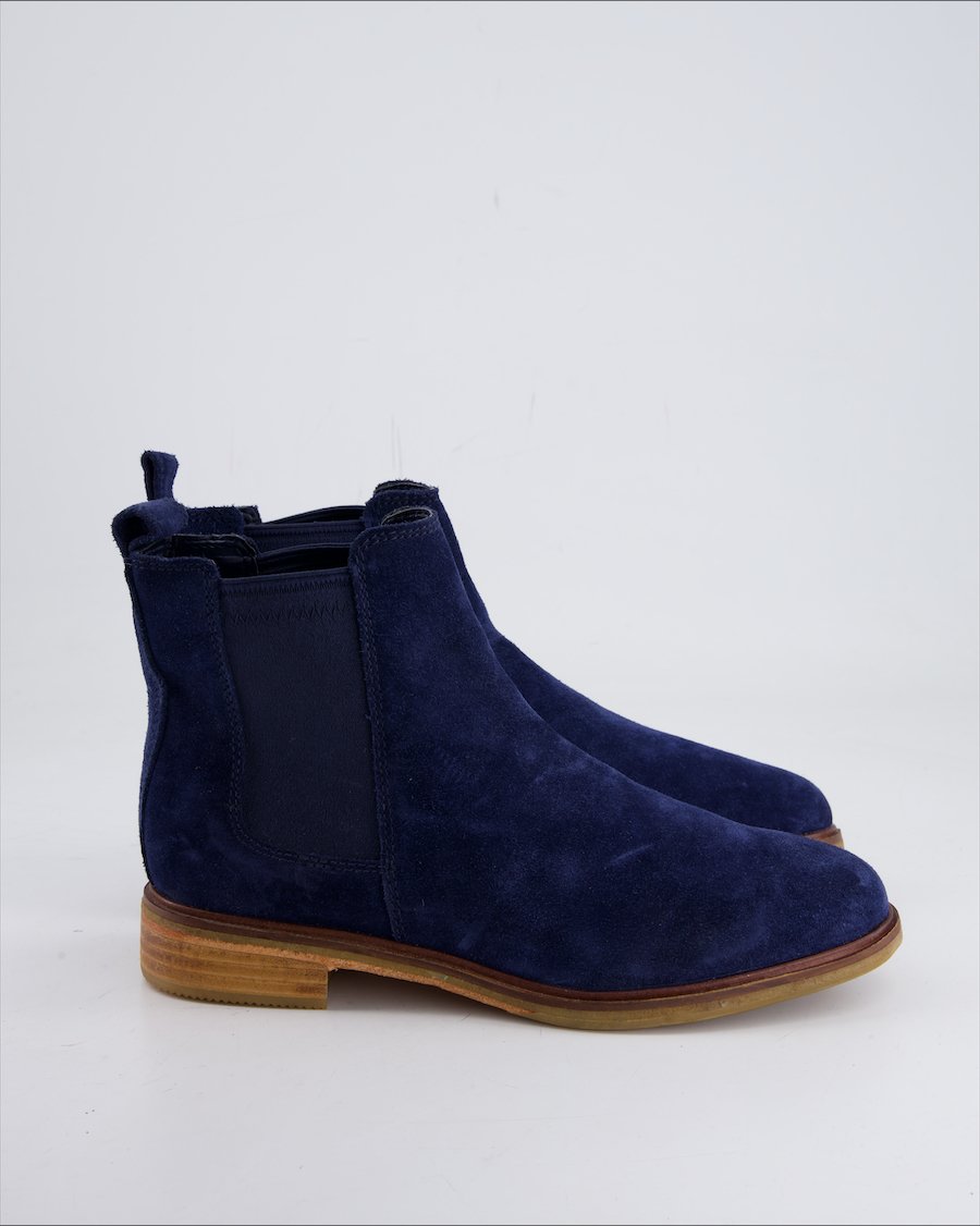 Clarks Ankle Boots Suede Blue Eu 39.5