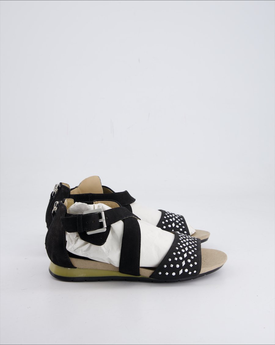 Geox Sandals Leather Black Eu 35