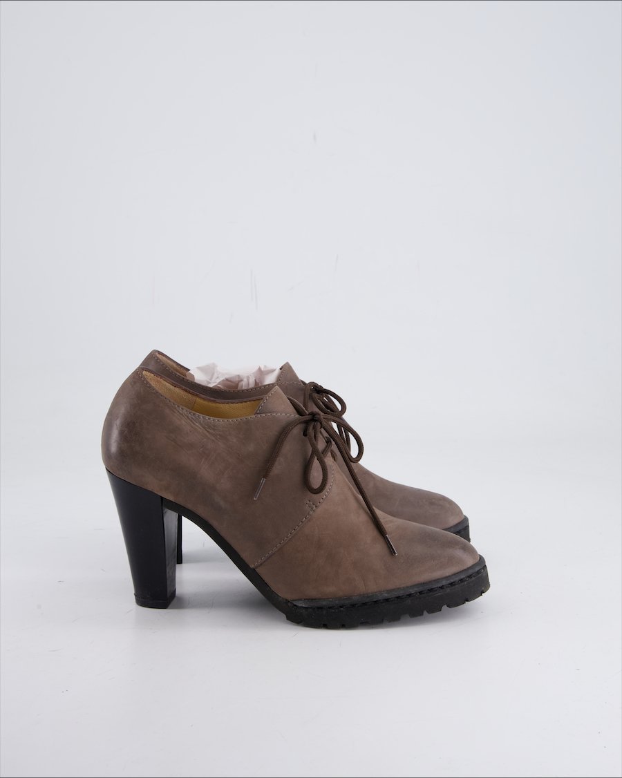 De Robert Heels Leather Brown Eu 36