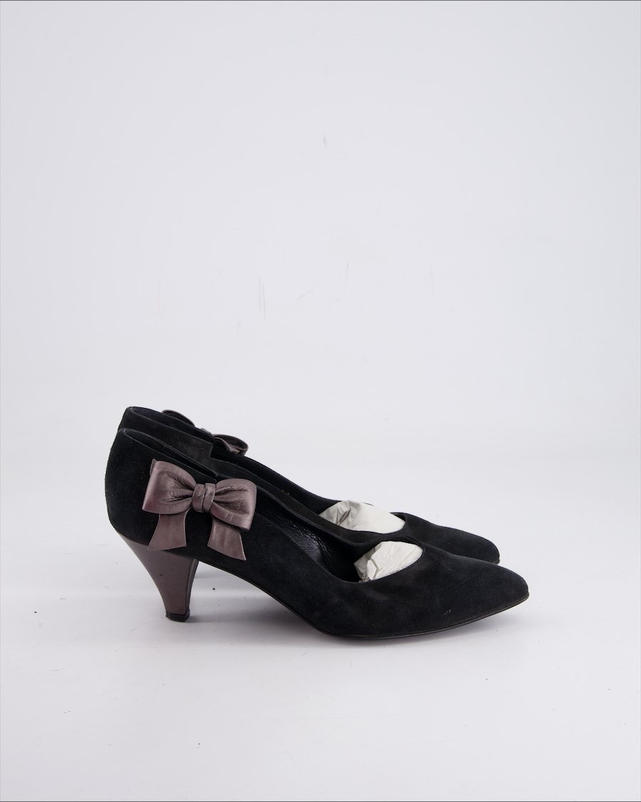 Sergio Rossi Heels Suede Black Eu 37