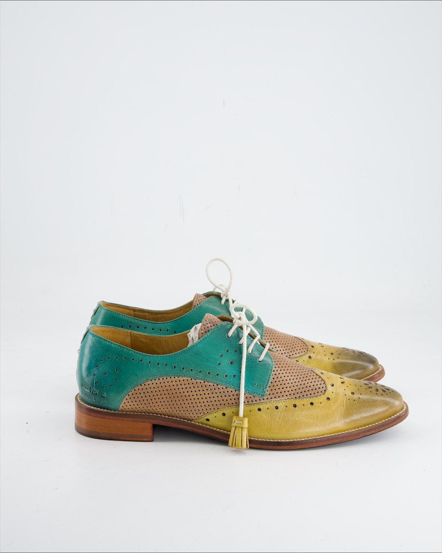 Melvin&Hamilton Flats Leather Green Eu 39