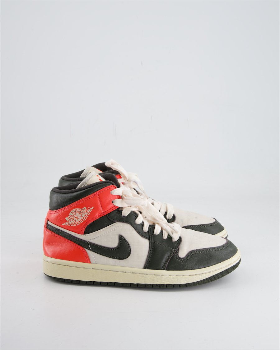 Jordan 1 Mid Trainers Leather Multicolour Eu 38.5