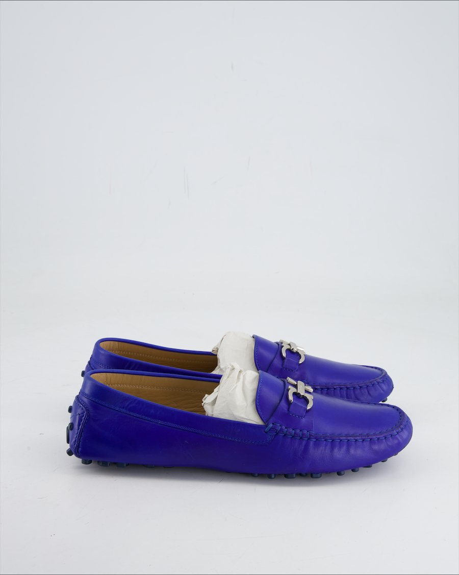 Salvatore Ferragamo Flats Leather Blue EU 43
