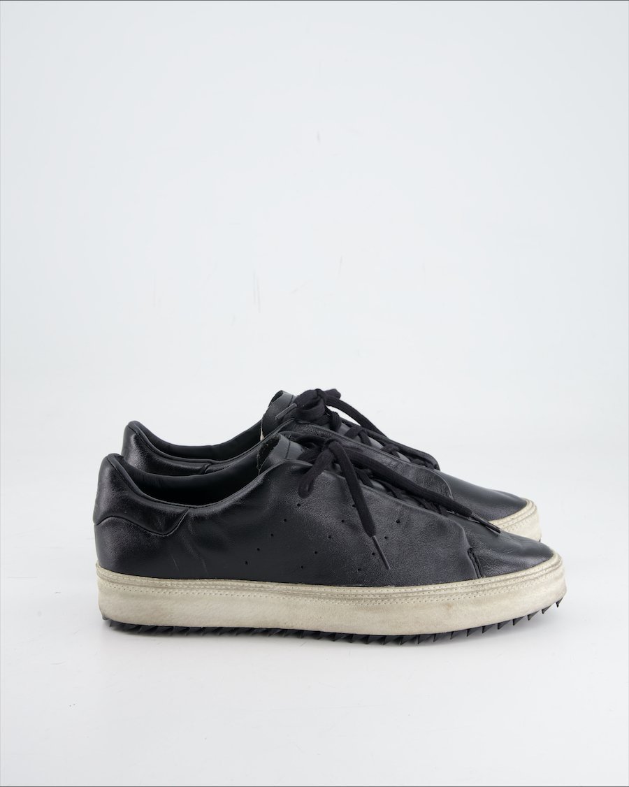 Adidas Point Court Trainers Leather Black Eu 39.5