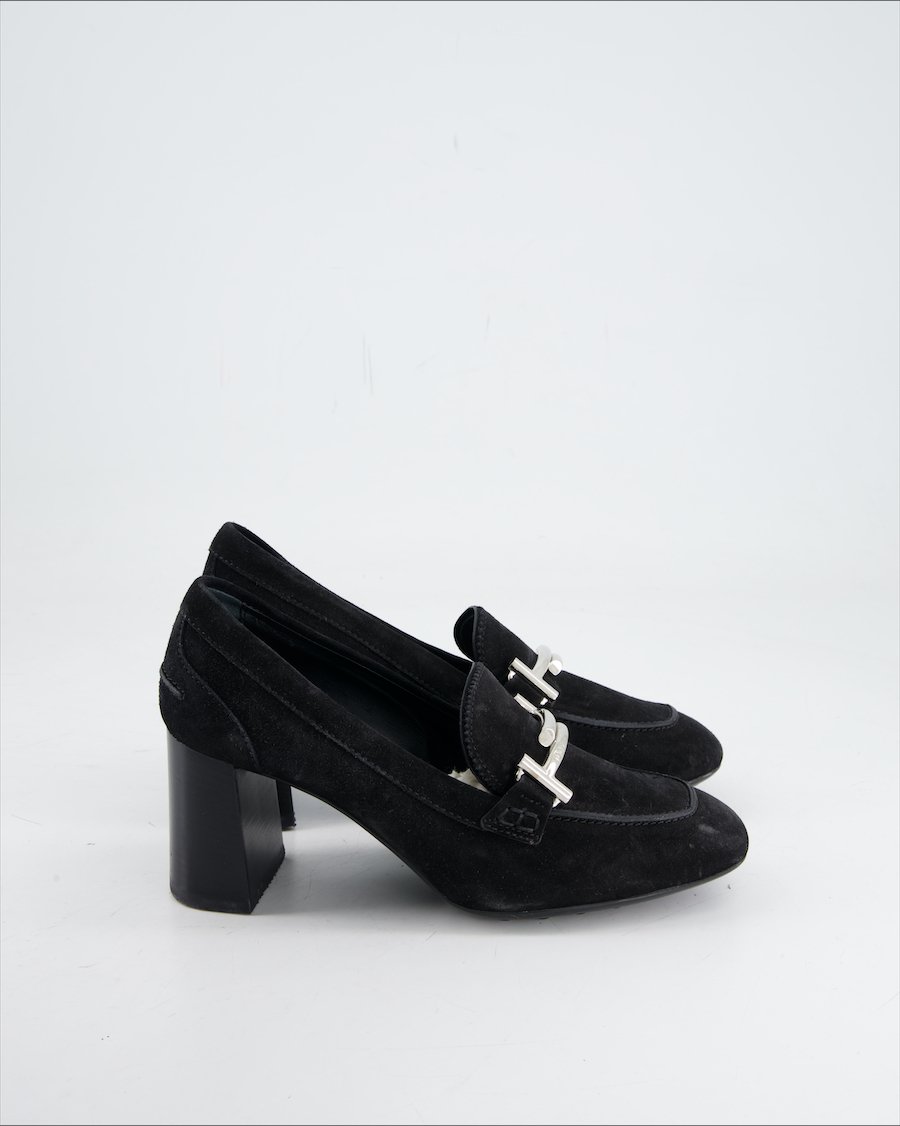 Tod's Heels Suede Black Eu 39