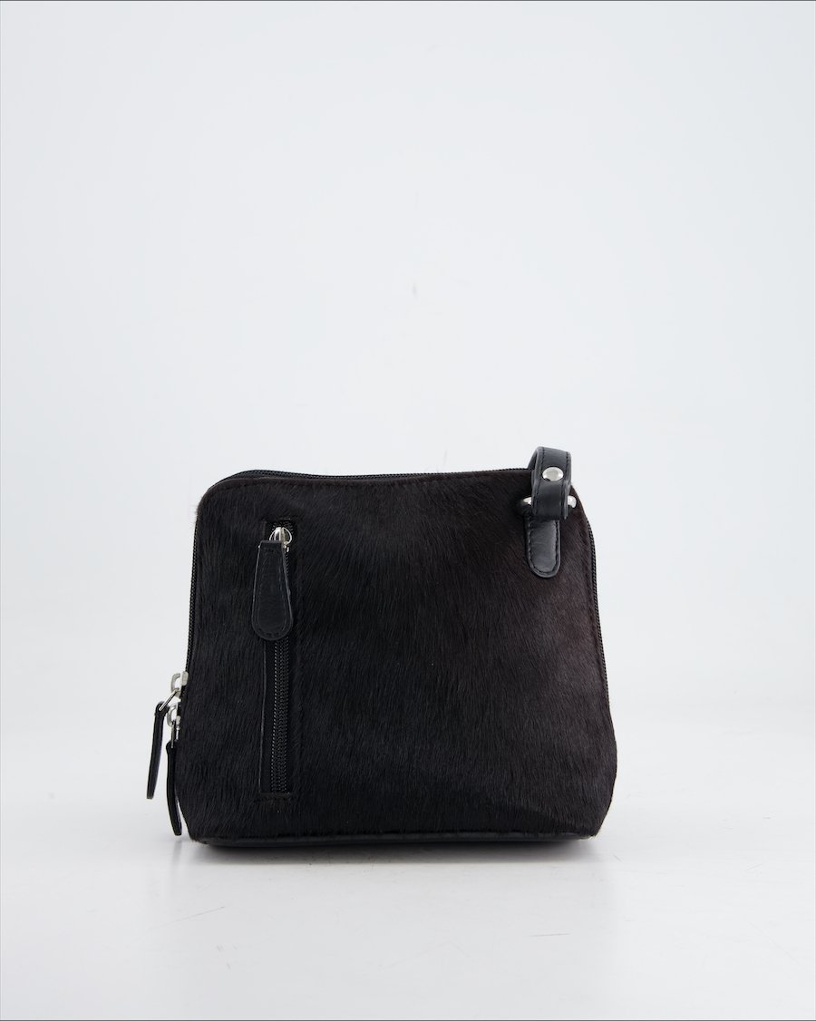 Nika Crossbody Faux Fur Black
