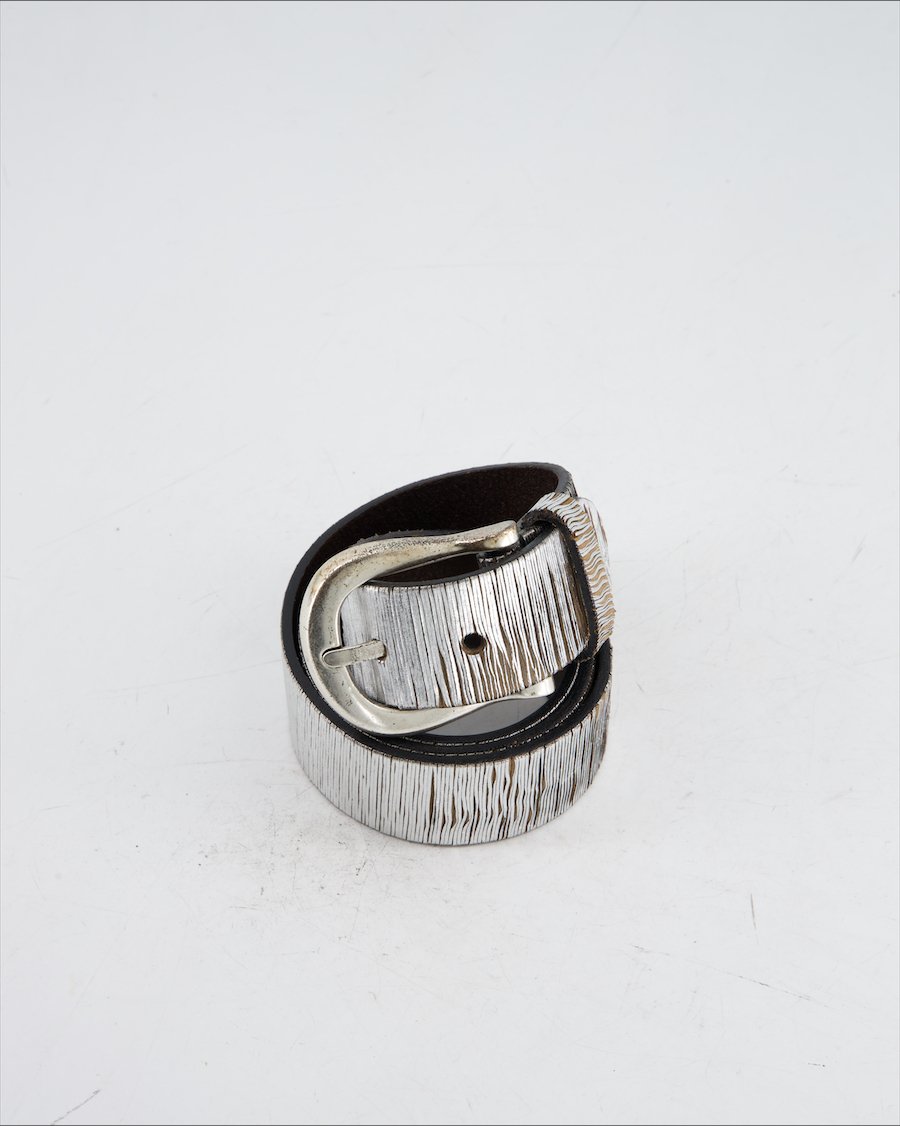 Selection Belt Leather Silver
