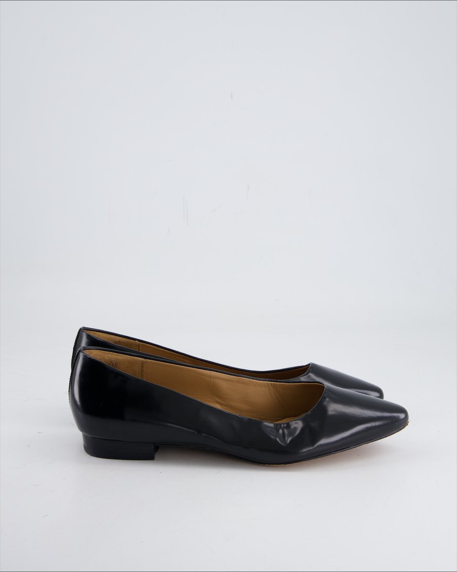 Clarks Flat Leather Black