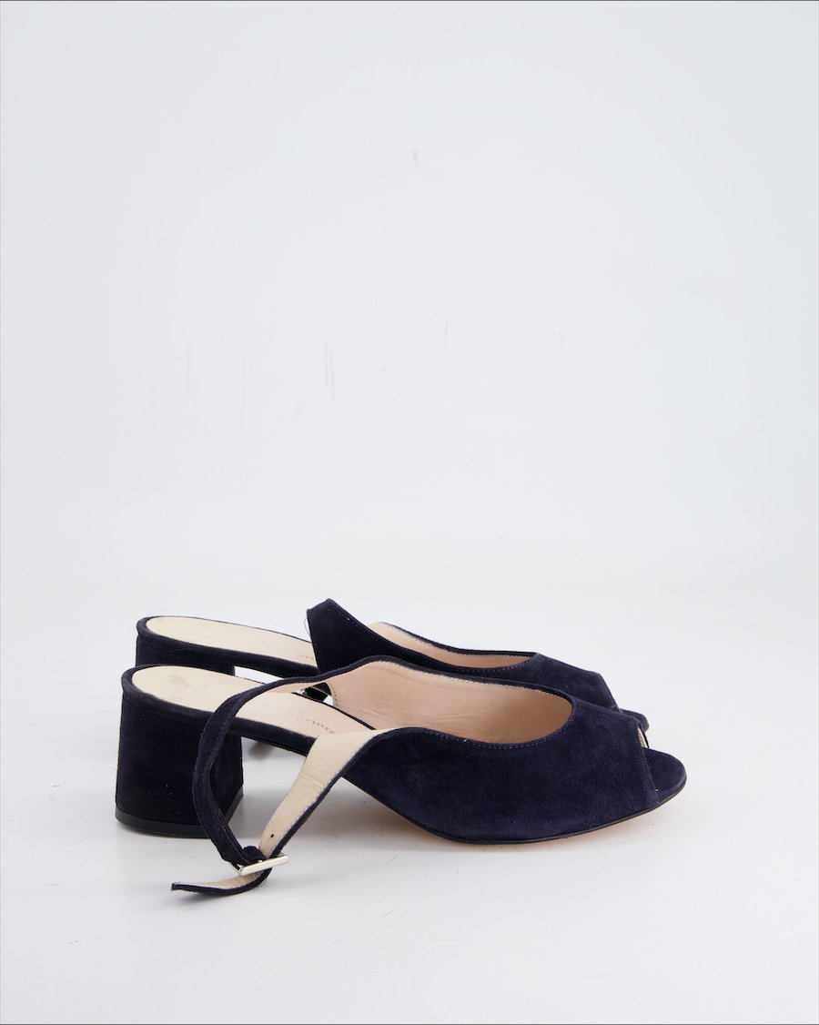 Michele Lopriore Sandals Suede Blue Eu 38