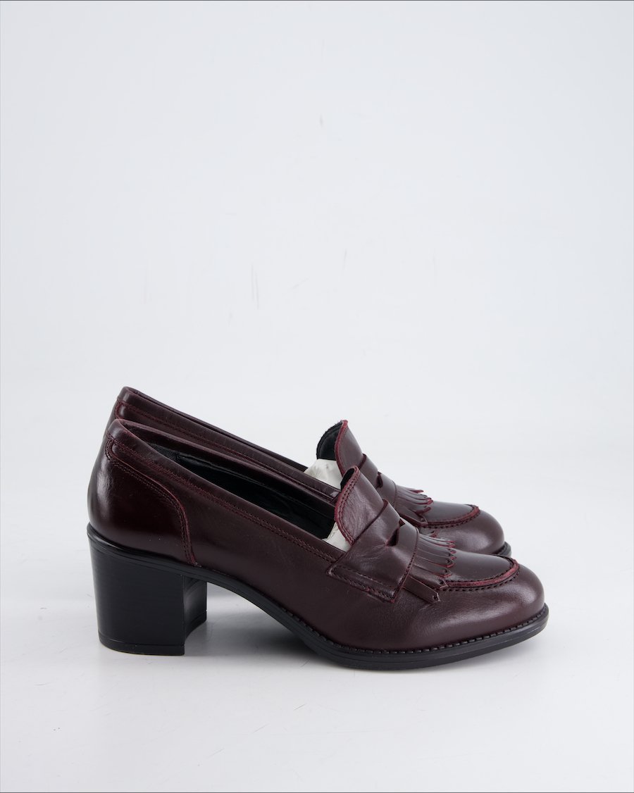 Aldo Heels Leather Burgundy Eu 38