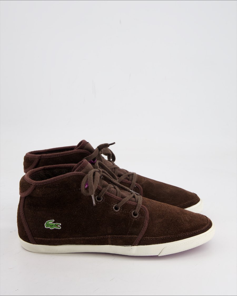 Lacoste Trainers Suede Brown