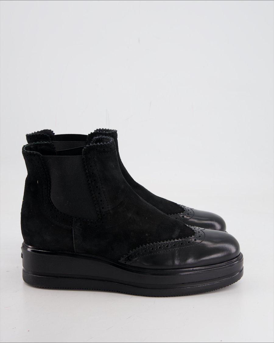 Hogan Ankle Boots Leather Black Eu 37.5