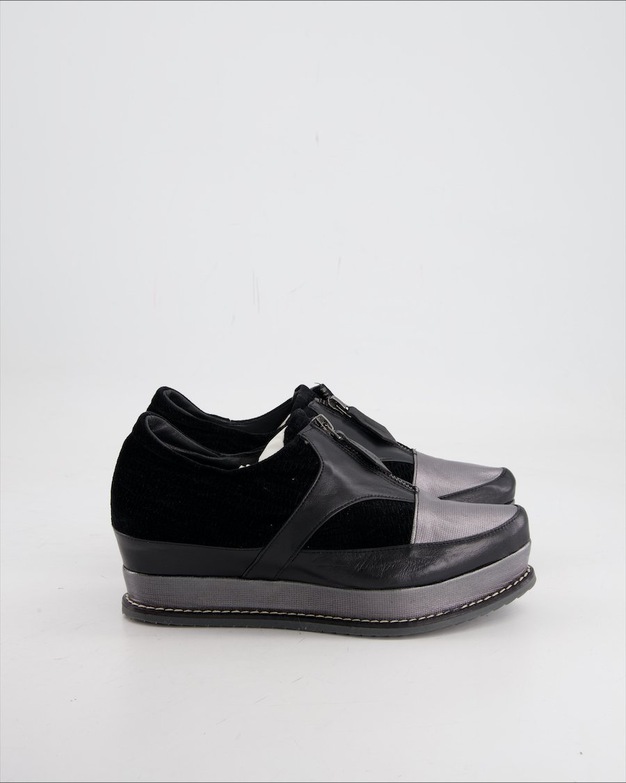 Slack London Flats Velvet Black Eu 36.5