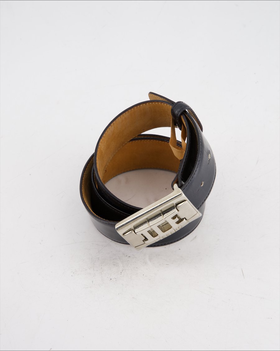 ICEBERG Belt Leather Black