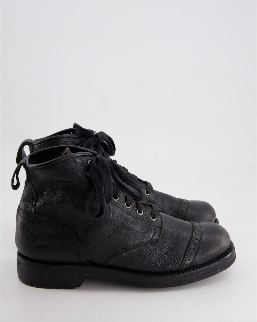 Diesel Ankle Boots Leather Black Eu 40