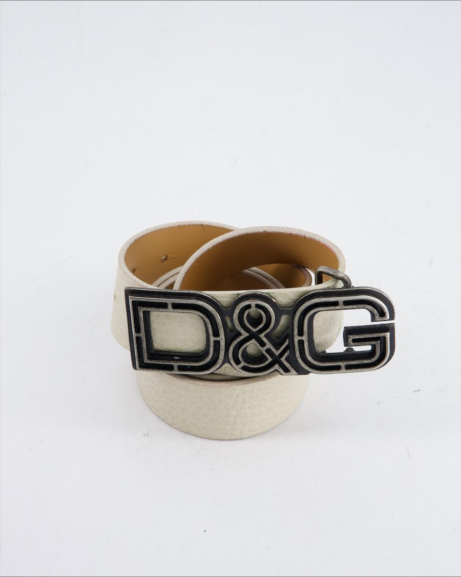Dolce&Gabbana Belt Leather White