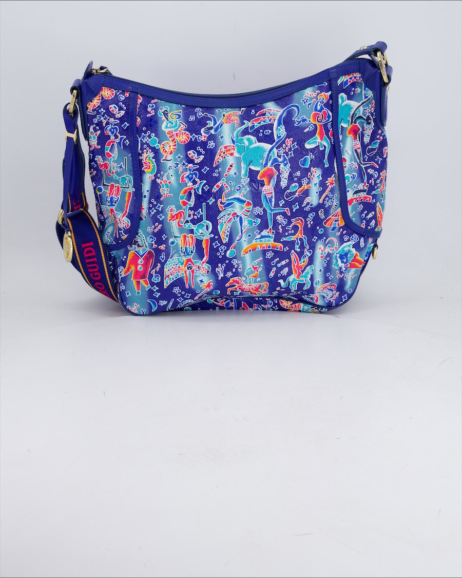 Piero Guidi Shoulder Bag Leather Blue