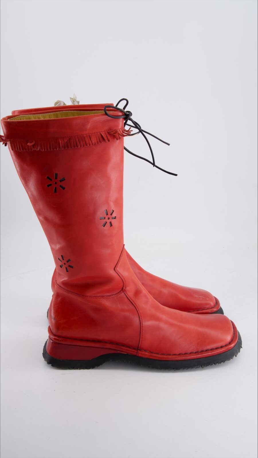 Aeffe Boots Leather Red Eu 43