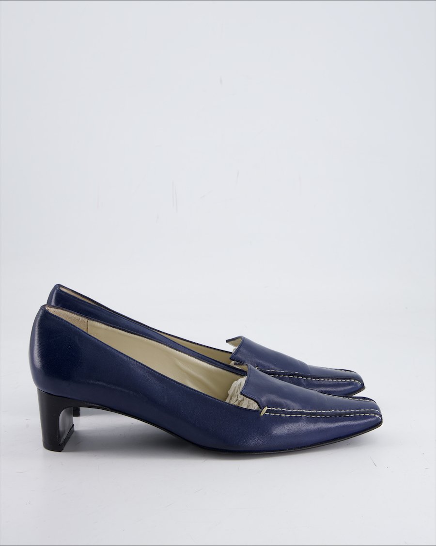 Parlanti Heel Leather Blue