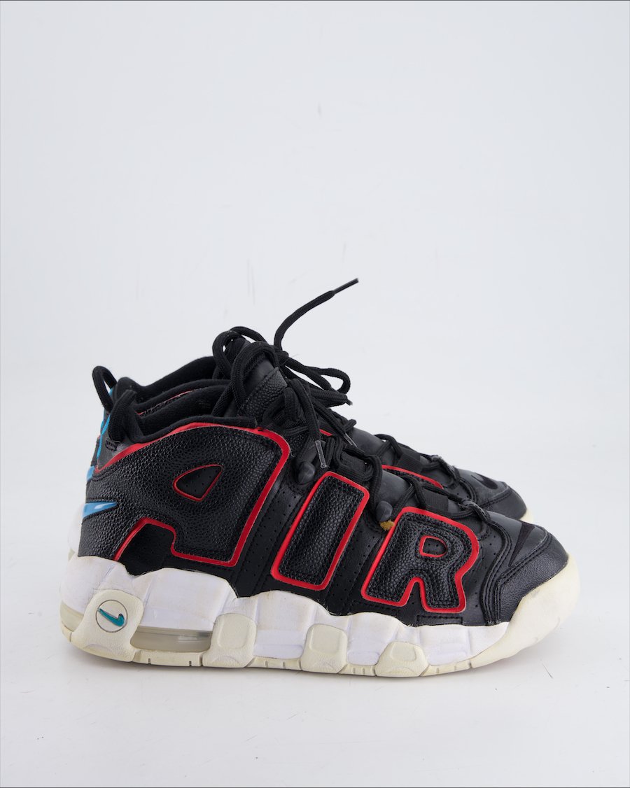Nike Air More Uptempo Trainers Leather Black EU 39