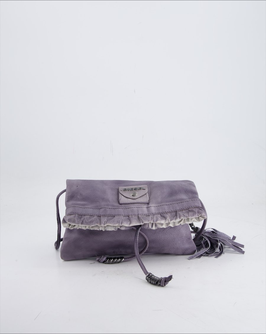 Diesel Crossbody Bag Leather Grey